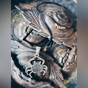 Vintage Silver Crab Pendant Necklace Y2K Coastal Goth Whimsigoth